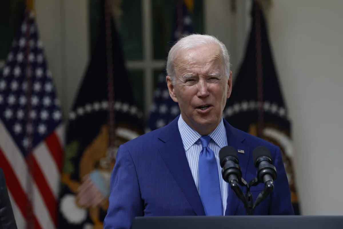U.S. President Joe Biden speaks during an event in the Rose Garden of the White House on Sept. 15, 2022. (Anna Moneymaker/Getty Images)