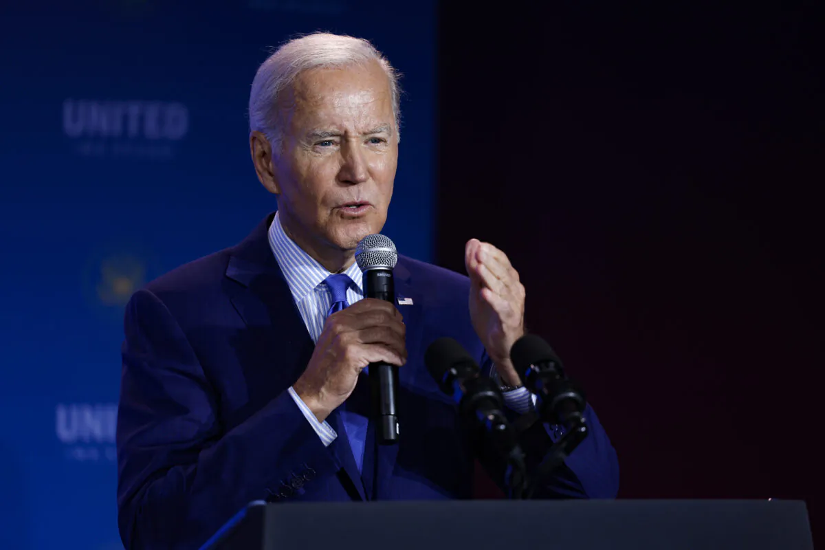 President Joe Biden speaks in the East Room of the White House in Washington, D.C., on Sept. 15, 2022. (Anna Moneymaker/Getty Images)