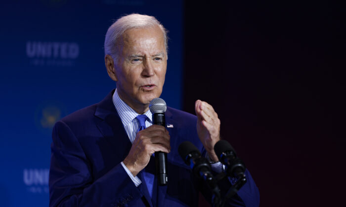 President Joe Biden speaks in the East Room of the White House in Washington, D.C., on Sept. 15, 2022. (Anna Moneymaker/Getty Images)