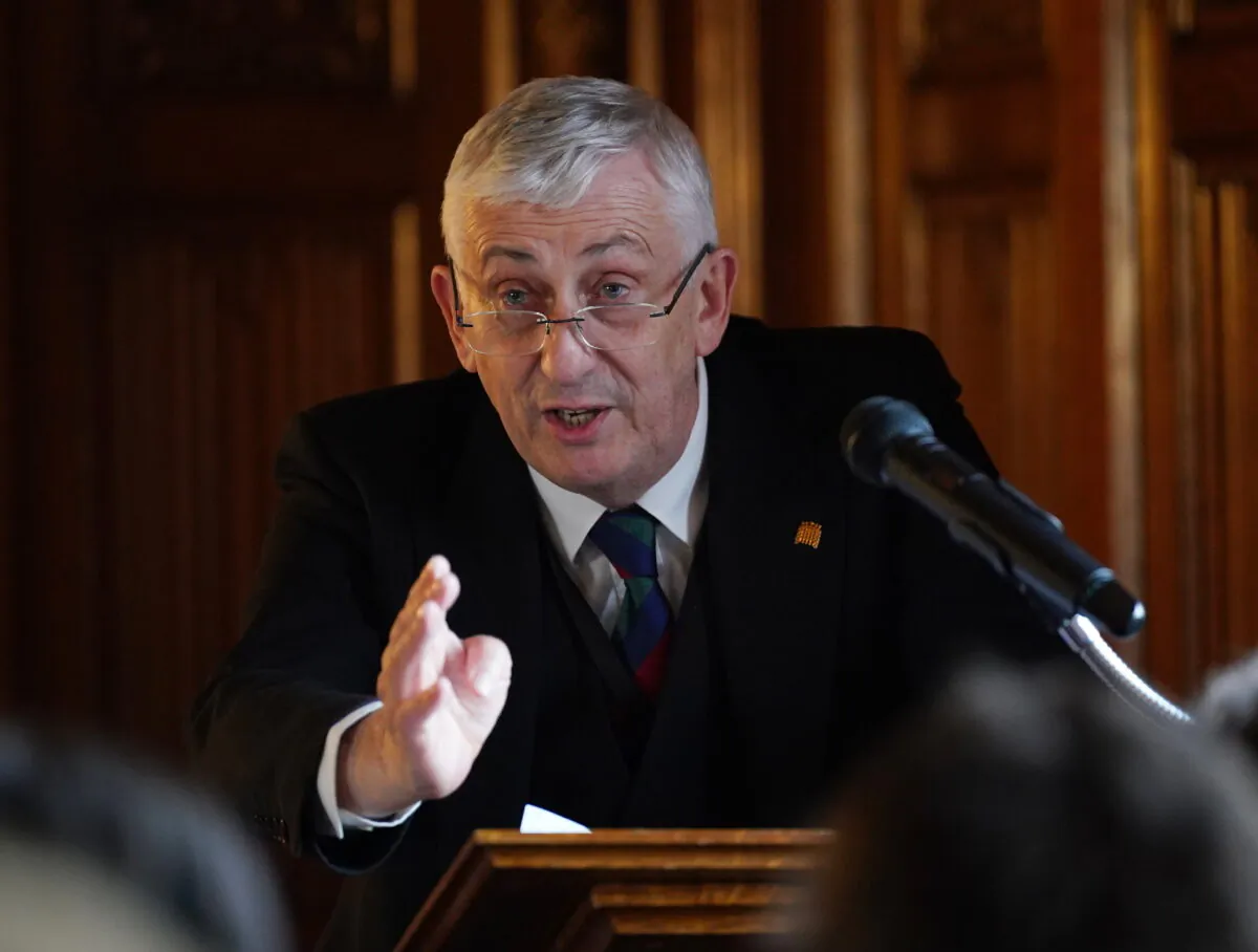 House of Commons Speaker Sir Lindsay Hoyle, in an undated photo. (Yui Mok/PA Media)