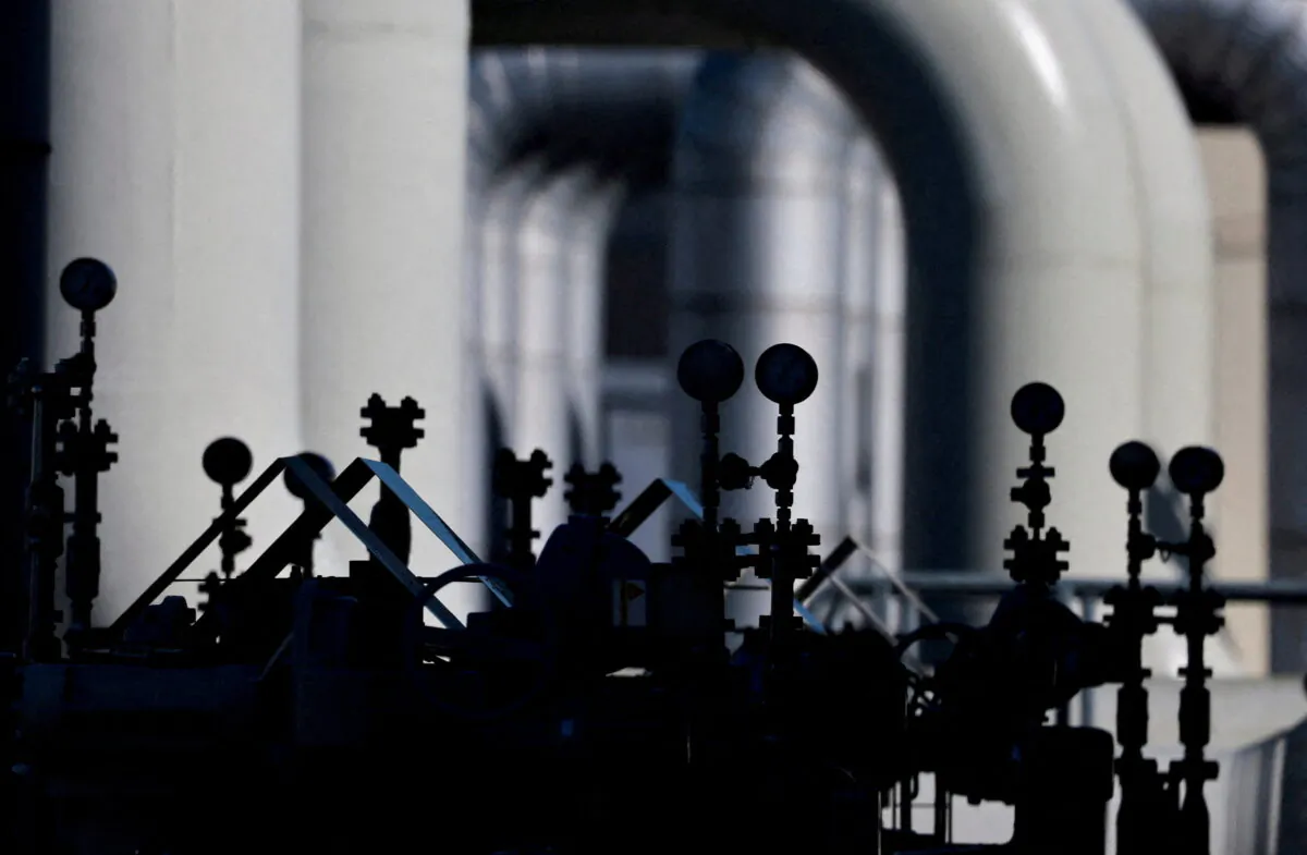 Pipes at the landfall facilities of the Nord Stream 1 gas pipeline are pictured in Lubmin, Germany, on Mar. 8, 2022. (Reuters/Hannibal Hanschke/File Photo)