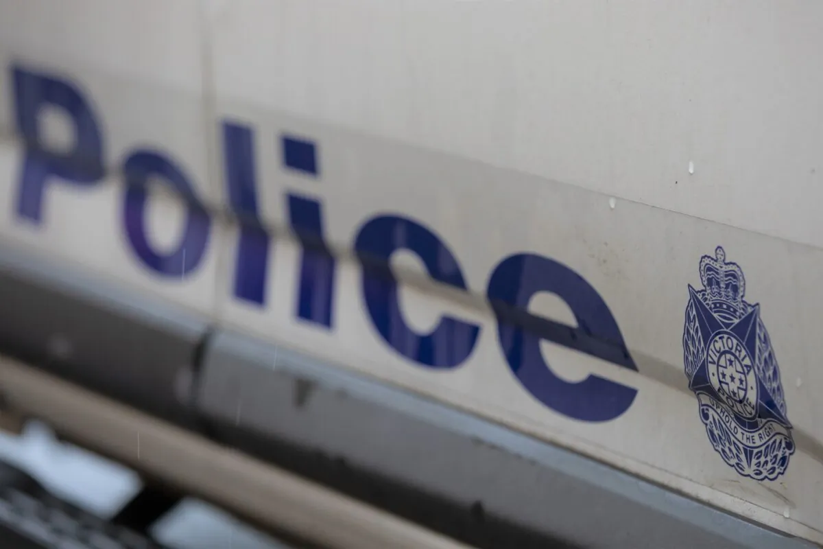 Signage on a police vehicle in Melbourne, Australia on Sept. 16, 2022. (AAP Image/Diego Fedele)