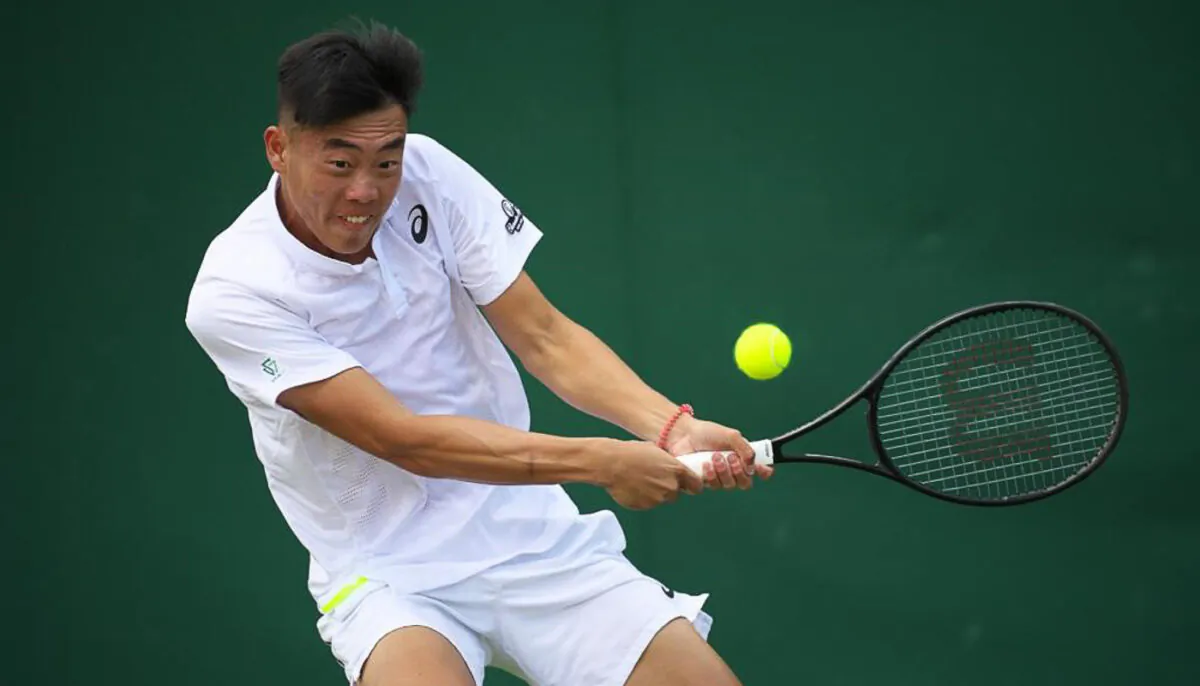 Hong Kong tennis player Coleman Wong Chak-lam, a Junior Wimbledon quarter-finalist, who also reached the semi-finals in the Boys’ Singles at the U.S. Open 2022, joined the Hong Kong team for their Davis Cup World Group II tie against Taipei on Sept. 17-18, 2922. (Hong Kong Tennis Association)