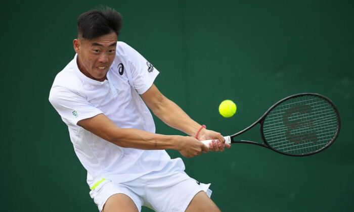 Hong Kong tennis player Coleman Wong Chak-lam, a Junior Wimbledon quarter-finalist, who also reached the semi-finals in the Boys’ Singles at the U.S. Open 2022, joined the Hong Kong team for their Davis Cup World Group II tie against Taipei on Sept. 17-18, 2922. (Hong Kong Tennis Association)