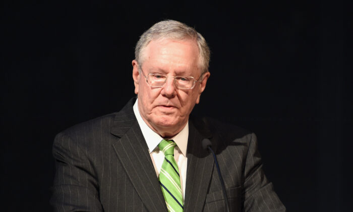 Steve Forbes, chairman and editor-in-chief of Forbes Media, speaking at an event in New York City, on June 3, 2015. (Dimitrios Kambouris/Getty Images)