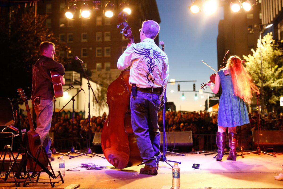 An evening bluegrass performance in Raleigh, North Carolina, during the 2014 World of Bluegrass festival. This year's festival runs Sept. 30 through Oct. 1. (James Walters/Visit Raleigh/TNS)
