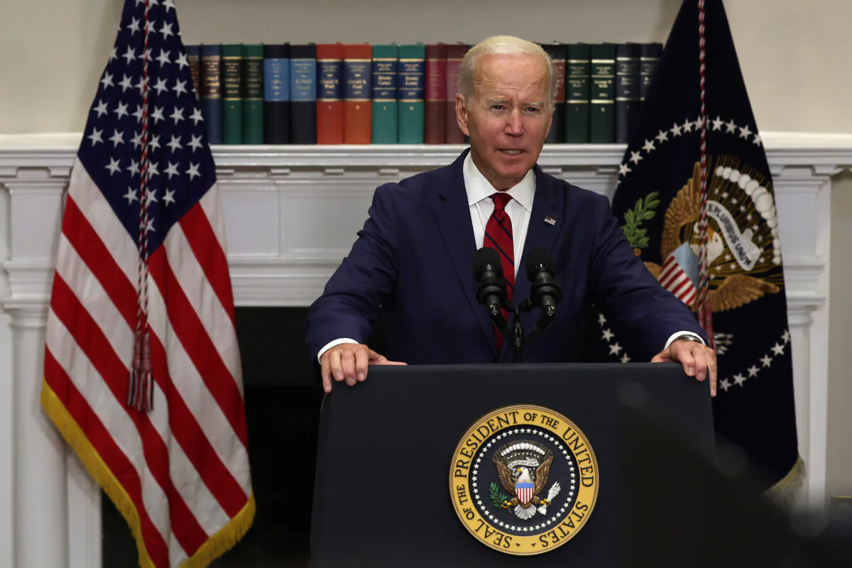 President Joe Biden speaks in Washington on Sept. 20, 2022. (Alex Wong/Getty Images)