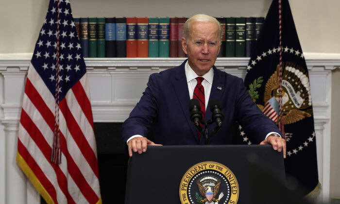 President Joe Biden speaks in Washington on Sept. 20, 2022. (Alex Wong/Getty Images)
