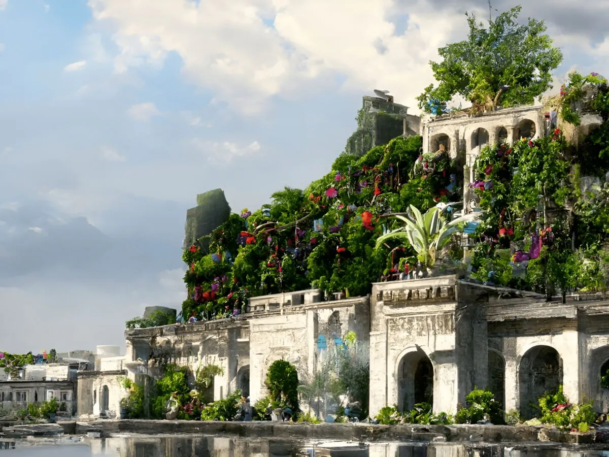 An artist's conception of the splendid city of Babylon with its hanging gardens. (AstralManSigmaDelta/Shutterstock)
