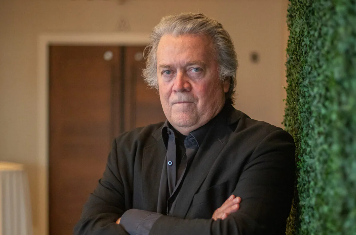 Steve Bannon in Huntington Beach, Calif., on Sept. 18, 2022. (John Fredricks/The Epoch Times)