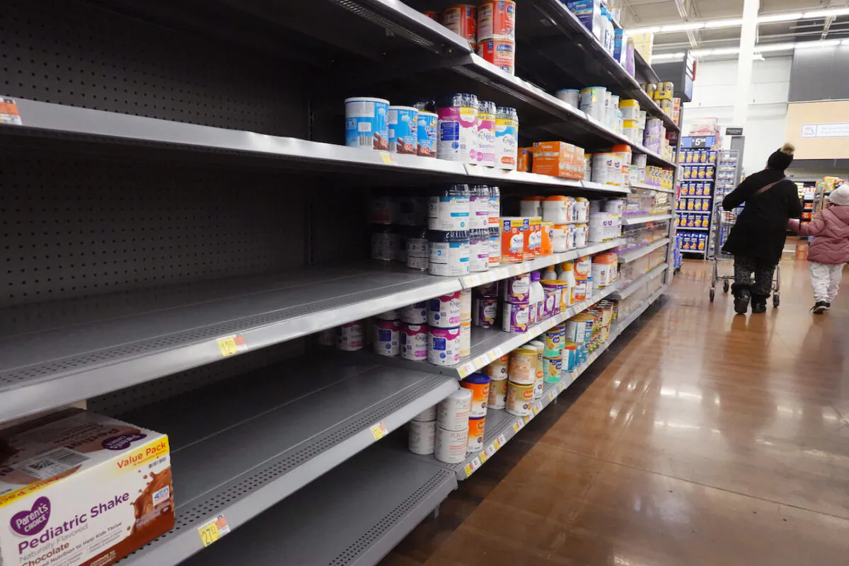 Baby formula is offered for sale at a big box store in Chicago, Illinois, on Jan. 13, 2022. (Scott Olson/Getty Images)