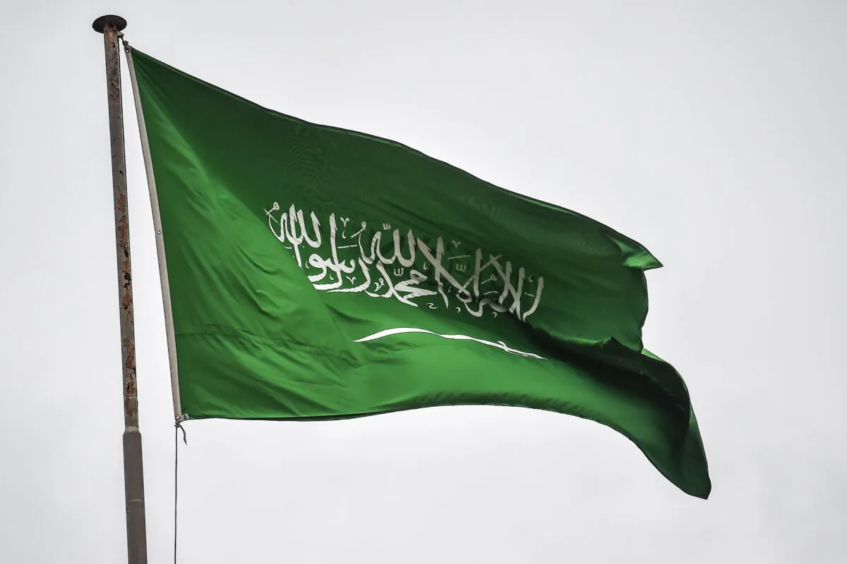 A Saudi Arabian flag flies over the consulate building in Istanbul on Oct. 17, 2018. (Ozan Kose/AFP via Getty Images)