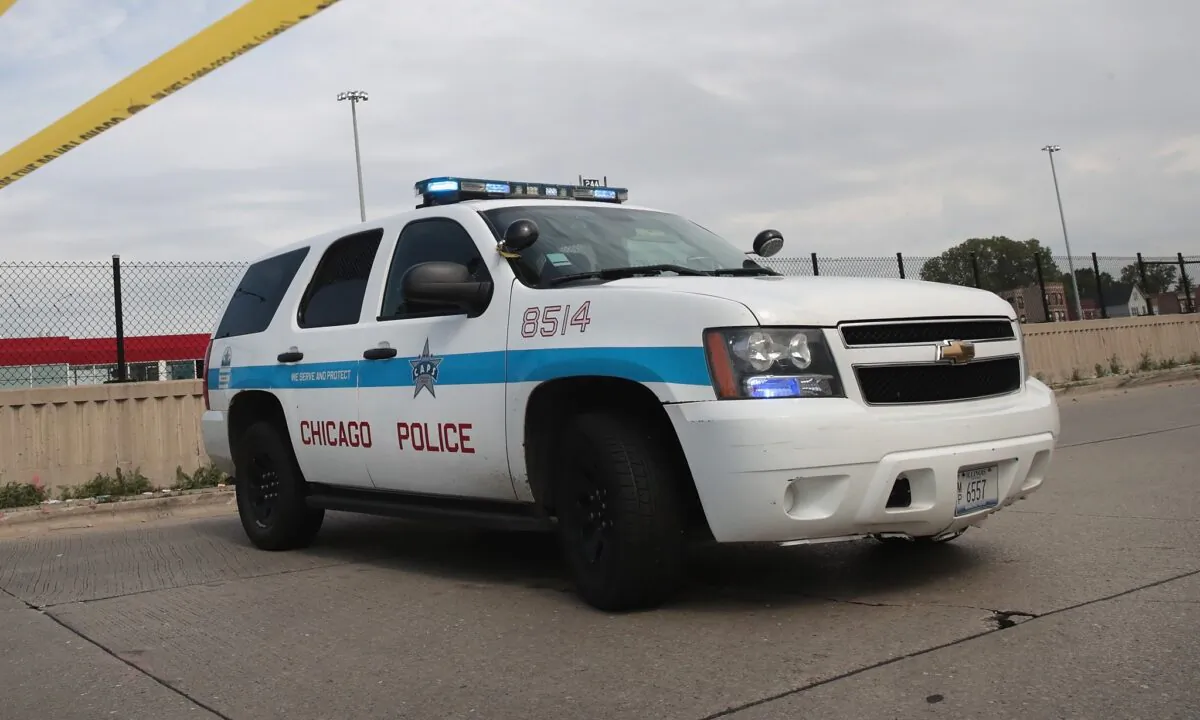 A file photo taken in Chicago, Illinois, in June 2017 shows a police vehicle. (Scott Olson/Getty Images)