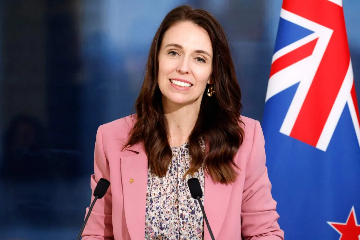 Now-former New Zealand Prime Minister Jacinda Ardern holds a press conference on the sidelines of the 77th session of the United Nations General Assembly at U.N. headquarters in New York on Sept. 20, 2022. (Ludovic Marin / AFP via Getty Images)