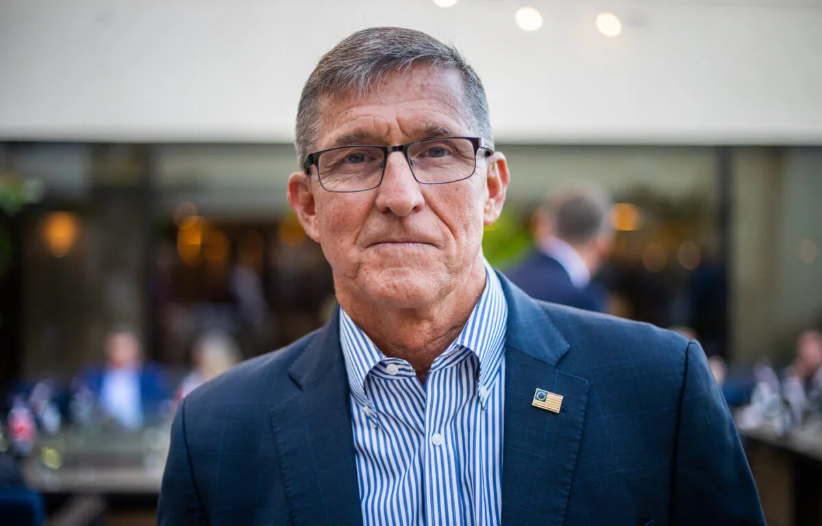 Retired Lt. Gen. Michael Flynn in Huntington Beach, Calif., on Sept. 18, 2022. (John Fredricks/The Epoch Times)