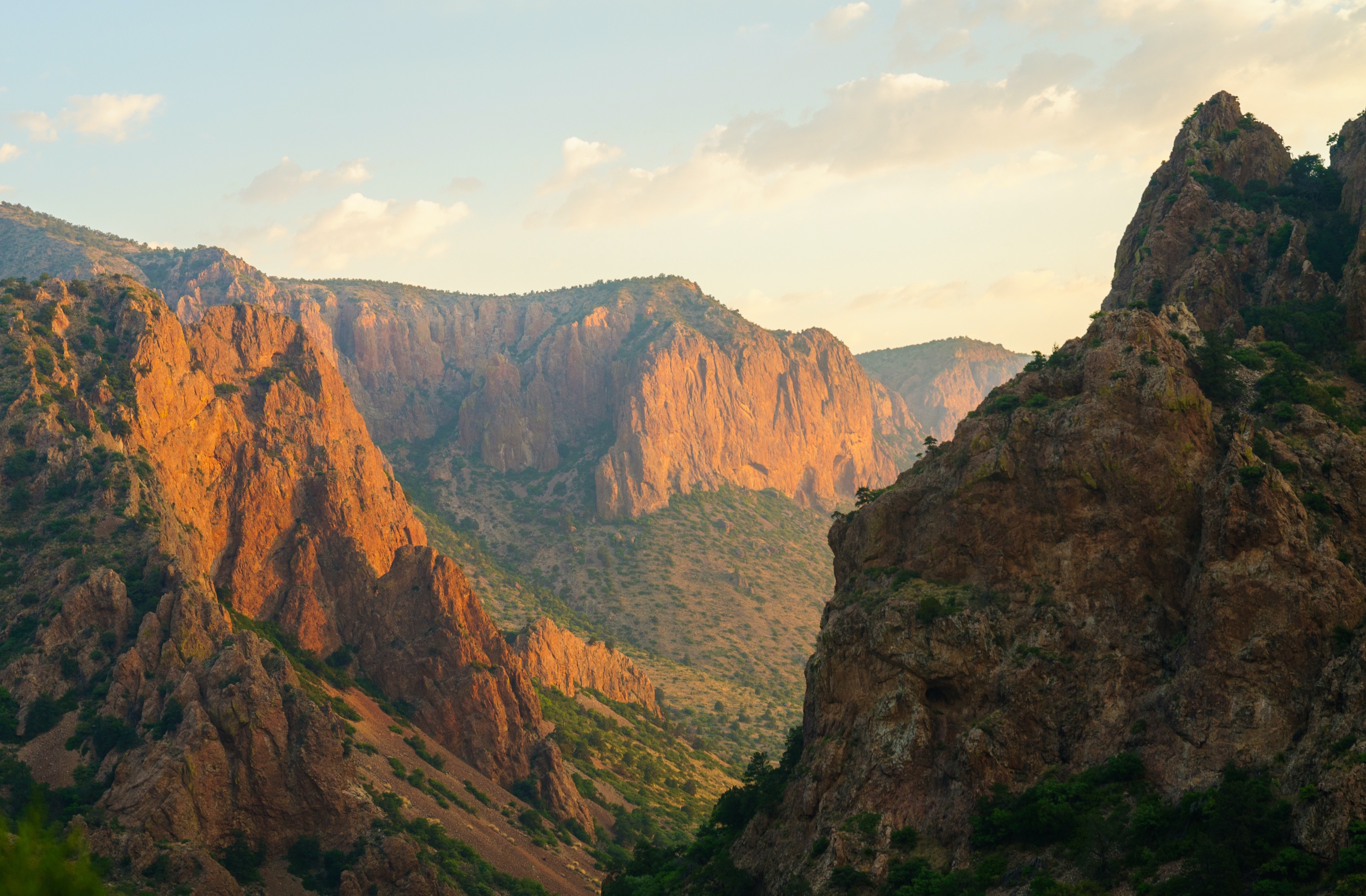 Chisos Mountains at sunrise at Big Bend National Park.
