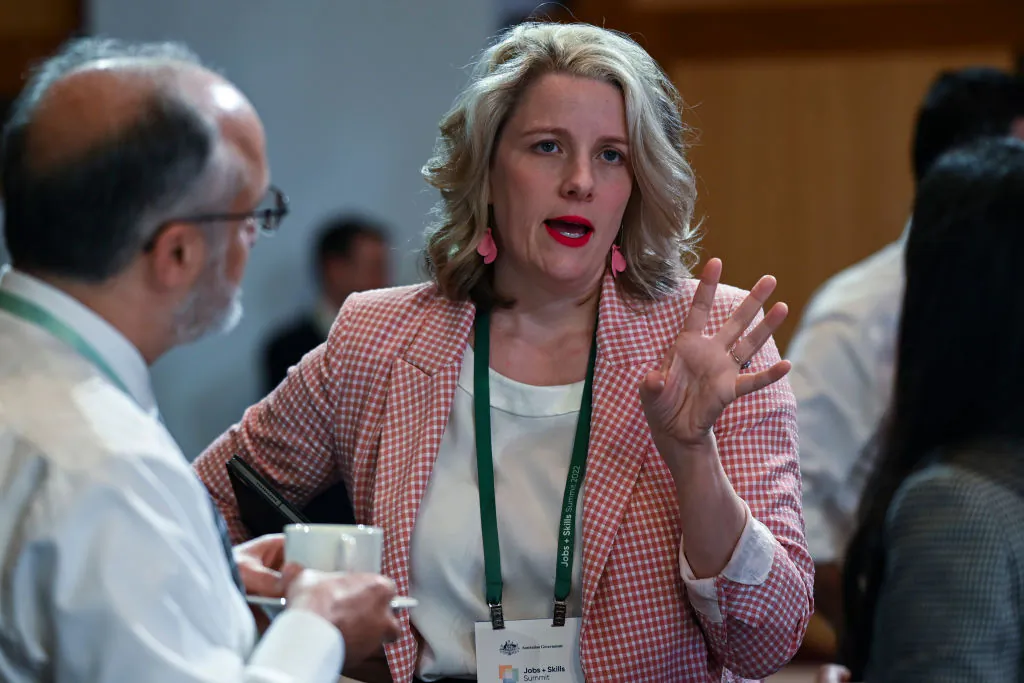 Clare Ellen O'Neil Minister for Home Affairs and Minister for Cyber Security at Parliament House on September 1, 2022 in Canberra, Australia. (Photo by Martin Ollman/Getty Images)