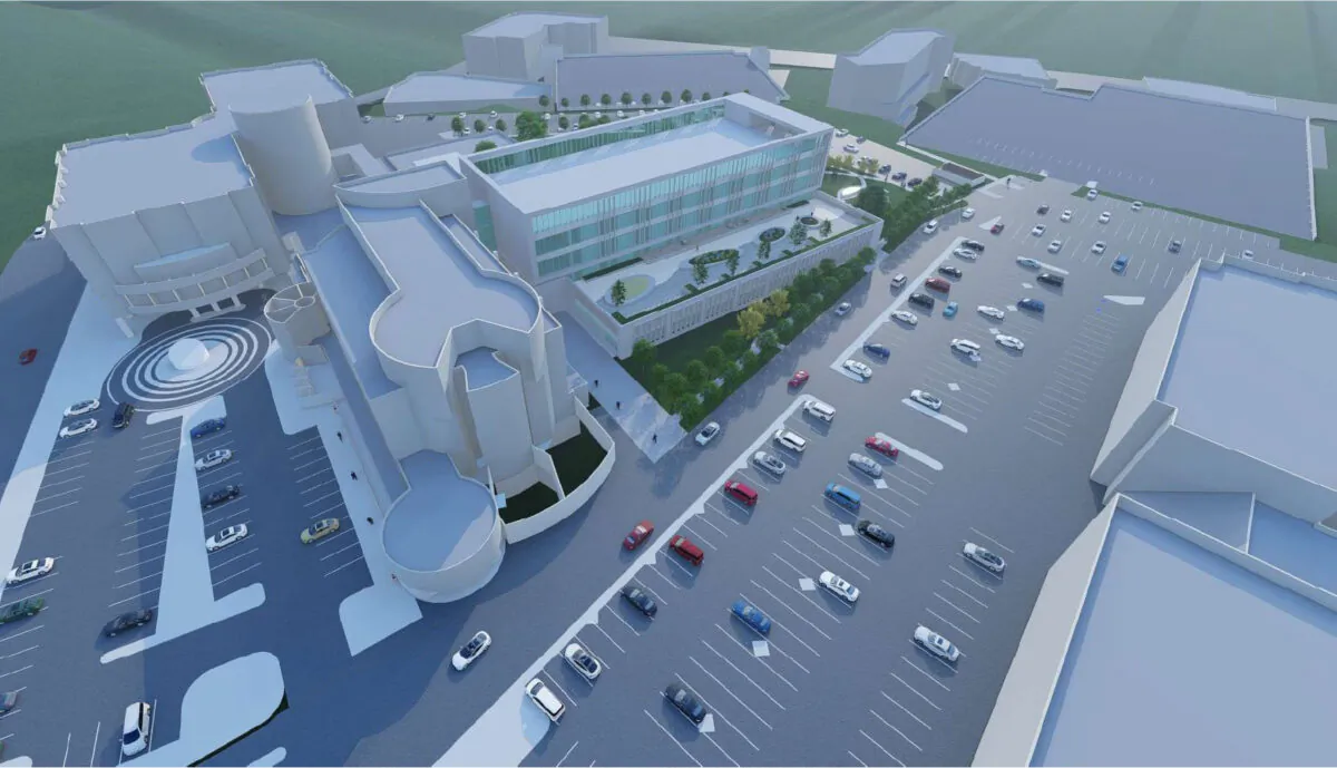 A rendered image of Providence Mission Hospital in Mission Viejo, Calif. (Courtesy of Providence Mission Hospital)