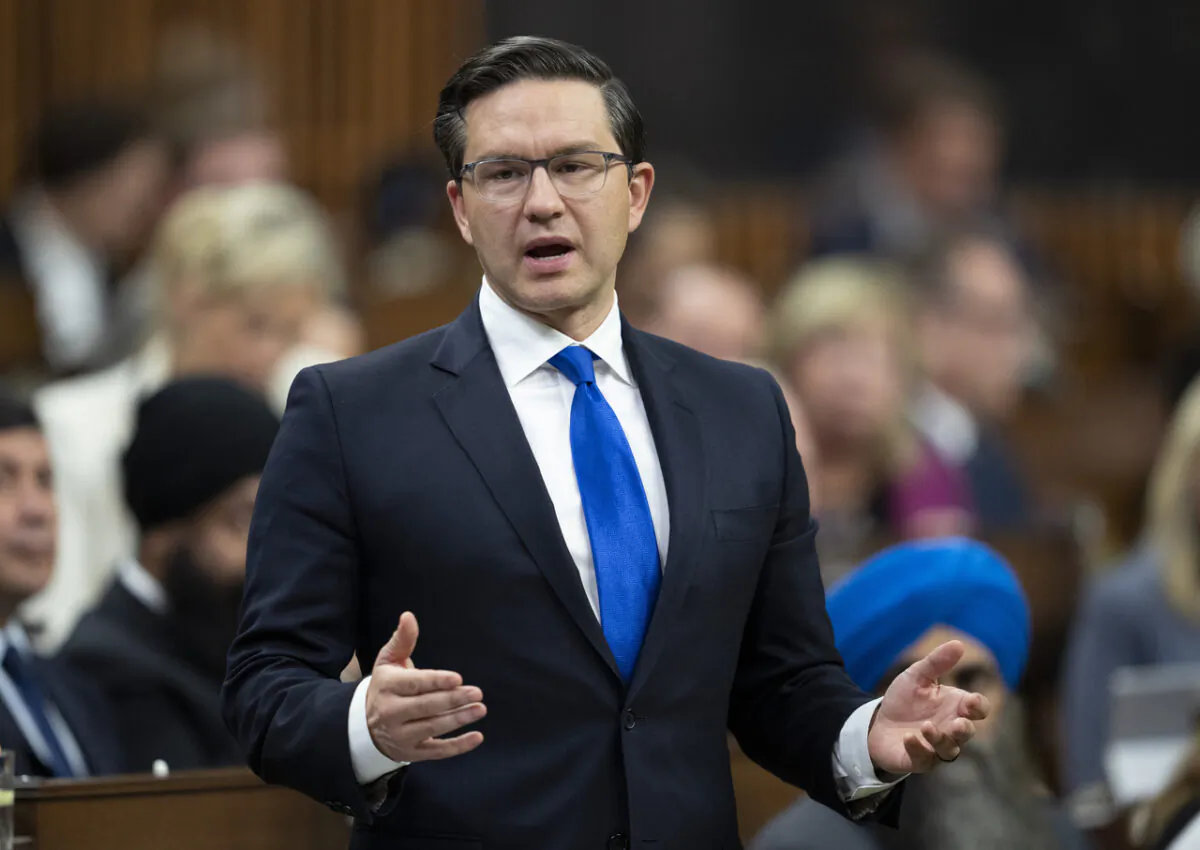Conservative Leader Pierre Poilievre rises to question the government during question period on Parliament Hill in Ottawa on Sept. 26, 2022. (Adrian Wyld/The Canadian Press)