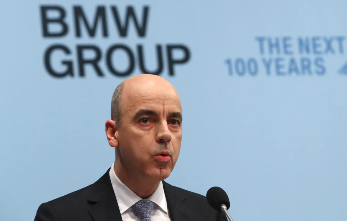 BMW CFO Nicolas Peter addresses the company's annual news conference in Munich on March 21, 2017. (Michael Dalder/Reuters)