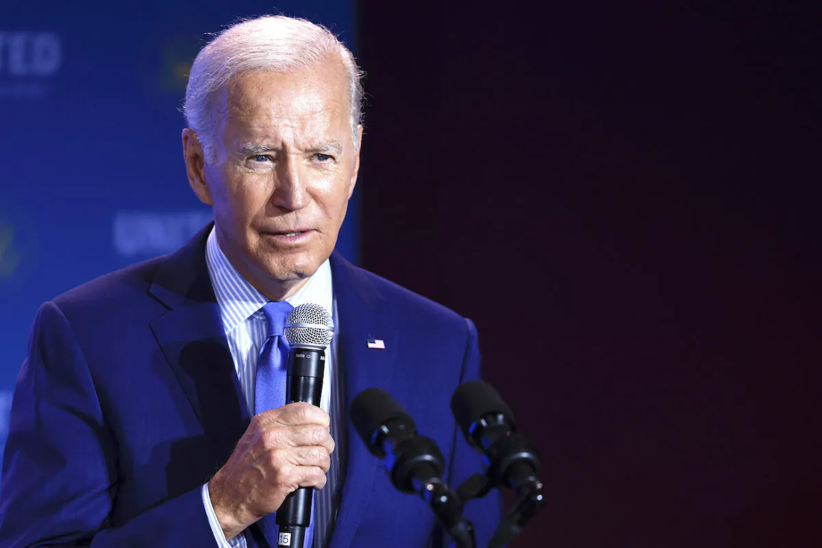President Joe Biden speaks in the East Room of the White House in Washington, on Sept. 15, 2022. (Anna Moneymaker/Getty Images)