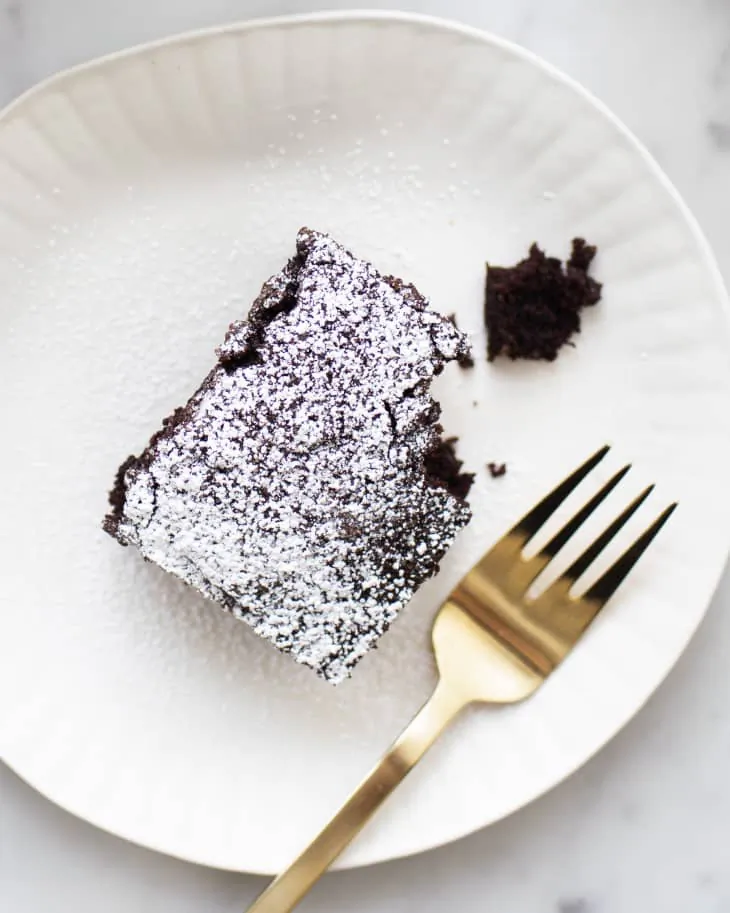 This uber-fudgy chocolate cake leans on pantry staples. (Marcella DiLonardo/TNS)