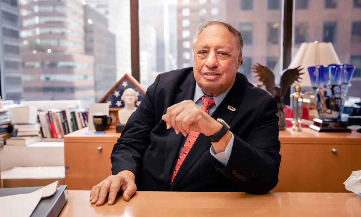 John Catsimatidis, chairman and CEO of the Red Apple Group, at his office in New York City on Sept. 27, 2022. (Adhiraj Chakrabarti for The Epoch Times)