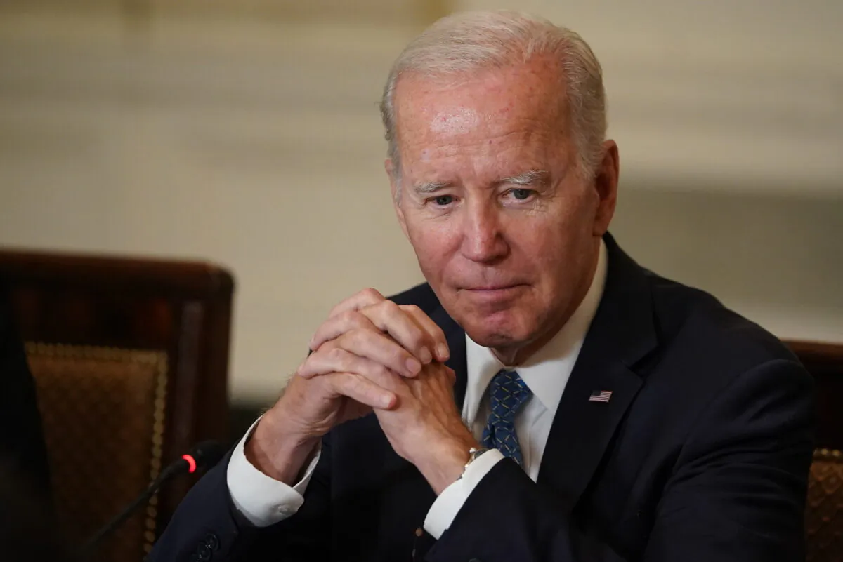 President Joe Biden speaks during the third meeting of the White House Competition Council in the State Dining Room of the White House in Washington on Sept. 26, 2022. (Mandel Ngan/AFP via Getty Images)