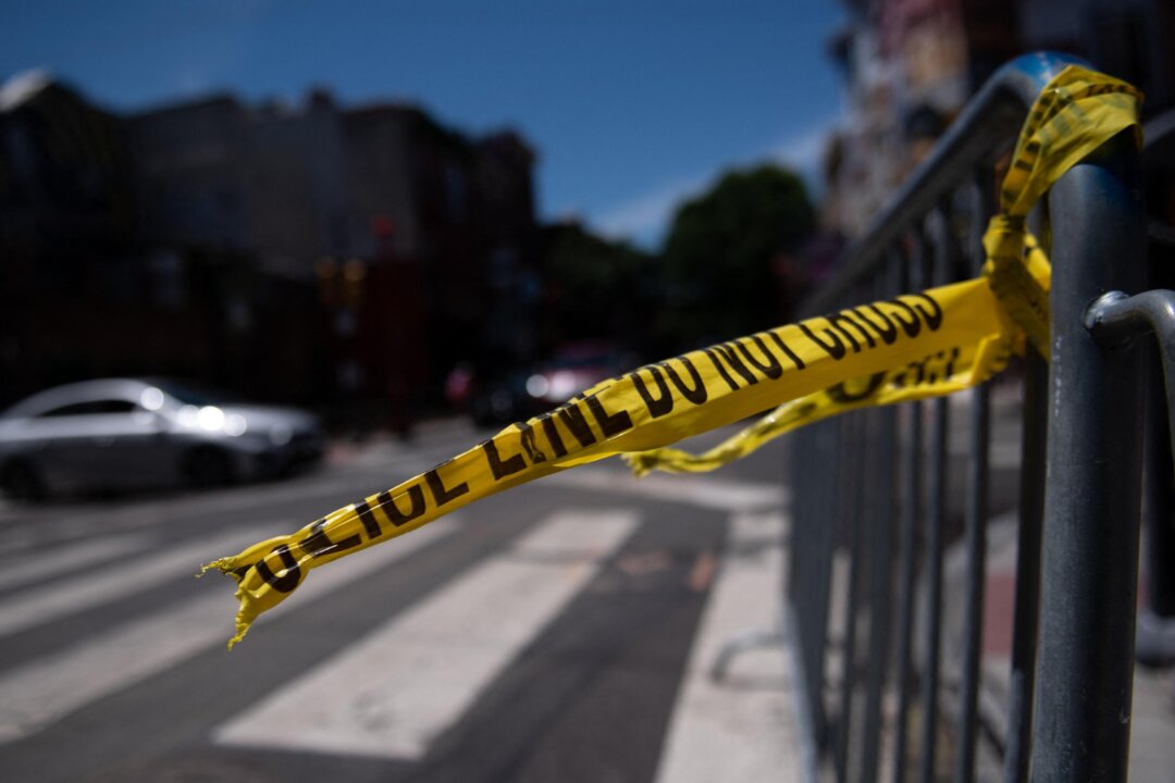 Police tape is seen in Philadelphia in a file photo. (Kriston Jae Bethel/AFP via Getty Images)