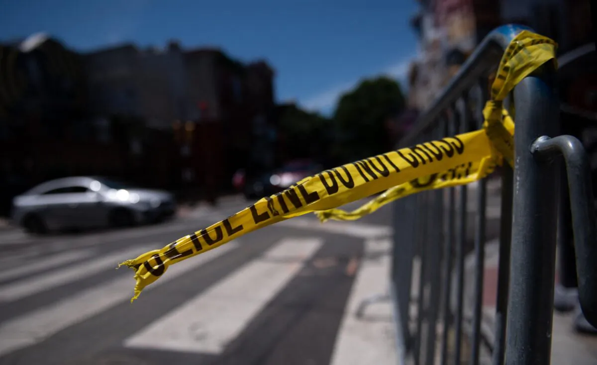 Police tape is seen in Philadelphia in a file photo. (Kriston Jae Bethel/AFP via Getty Images)
