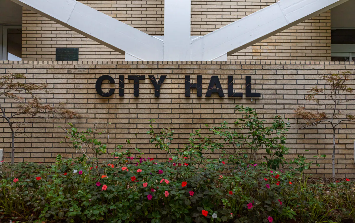 City Hall in Costa Mesa, Calif., on Sept. 29, 2022. (John Fredricks/The Epoch Times)