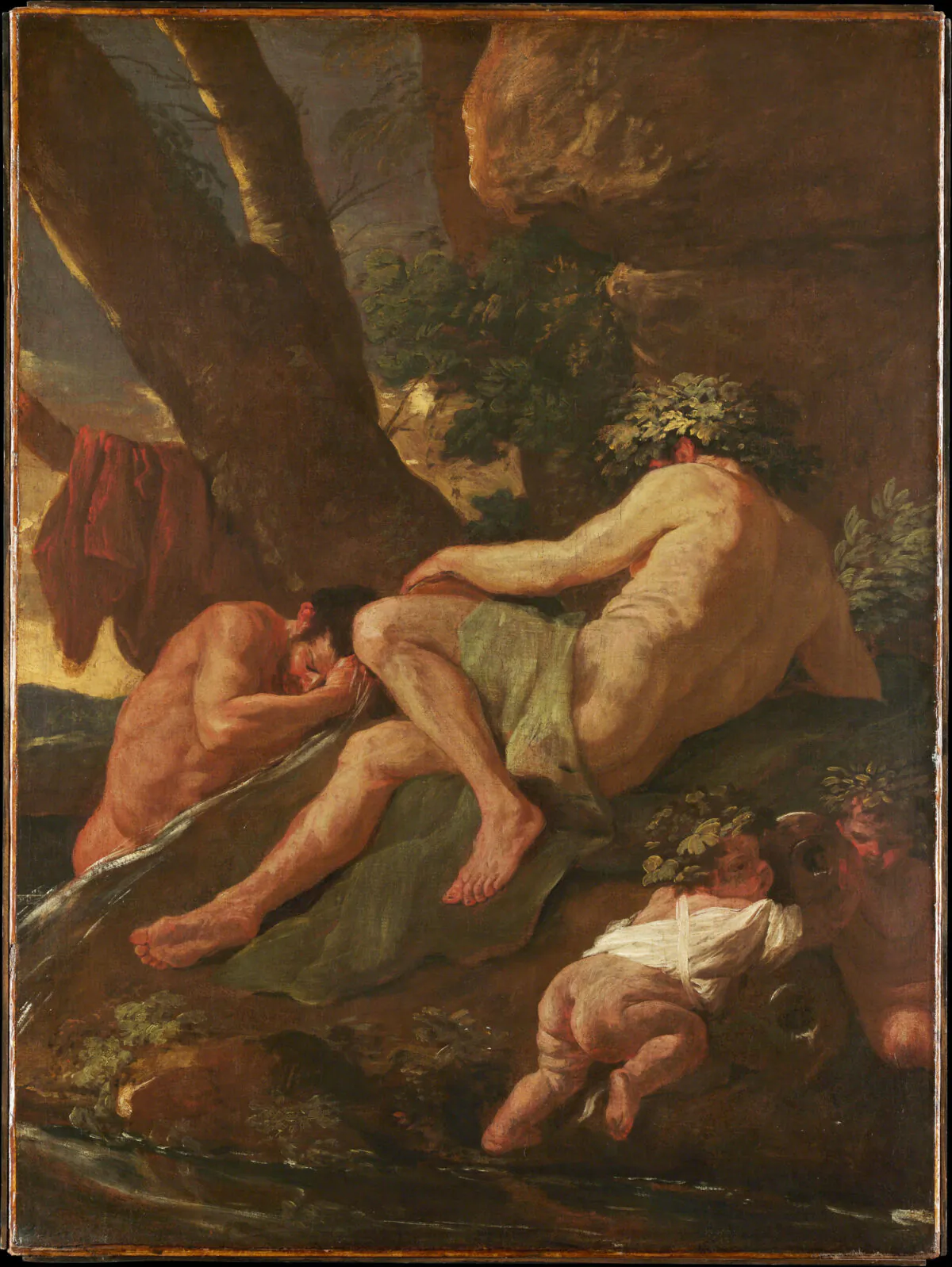 A detail from “Midas Washing at the Source of the Pactolus,” circa 1627, by Nicolas Poussin. Oil on Canvas; 38 3/8 inches by 28 5/8 inches. Metropolitan Museum of Art, New York City. (Public Domain)