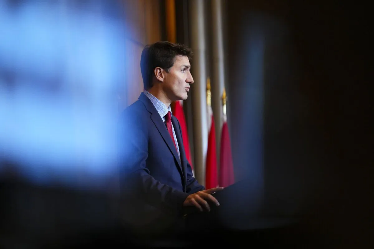 Prime Minister Justin Trudeau holds a press conference in Ottawa on Sept. 26, 2022. (The Canadian Press/Sean Kilpatrick)