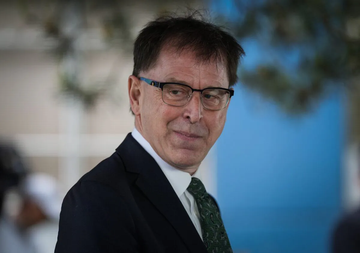 B.C. Health Minister Adrian Dix pauses while speaking during an announcement in Burnaby, B.C., on May 30, 2022. (The Canadian Press/Darryl Dyck)