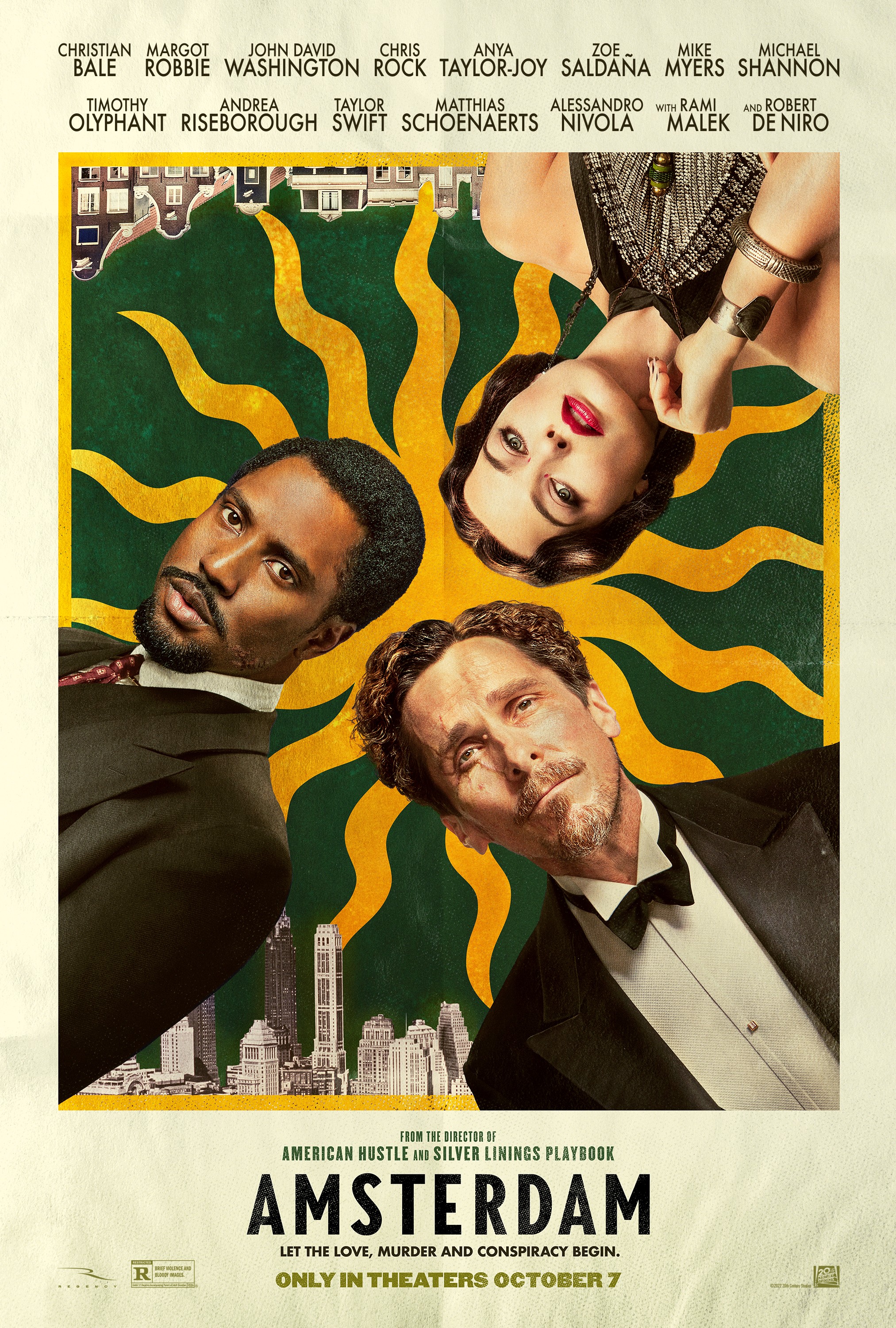 Movie poster for "Amsterdam." 