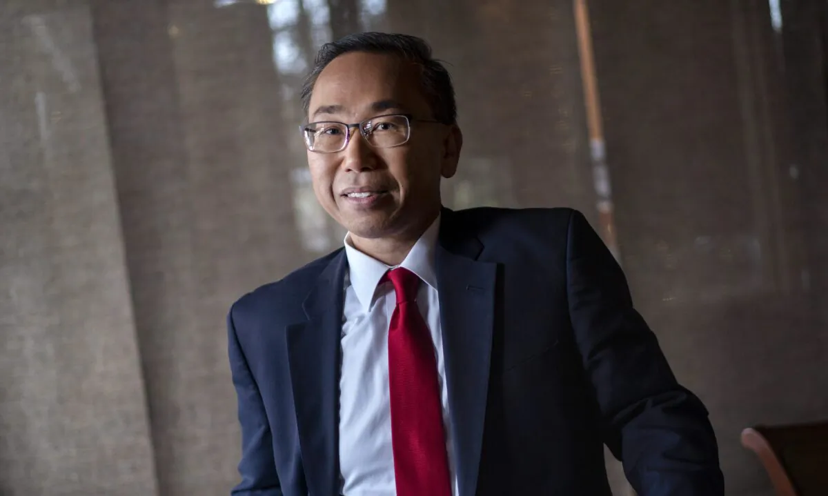Former Cranston, R.I., Mayor and Republican candidate for the state's 2nd Congressional District, Allan Fung, poses for a portrait in Warwick, R.I., on Oct. 25, 2022. (David Goldman/AP Photo)
