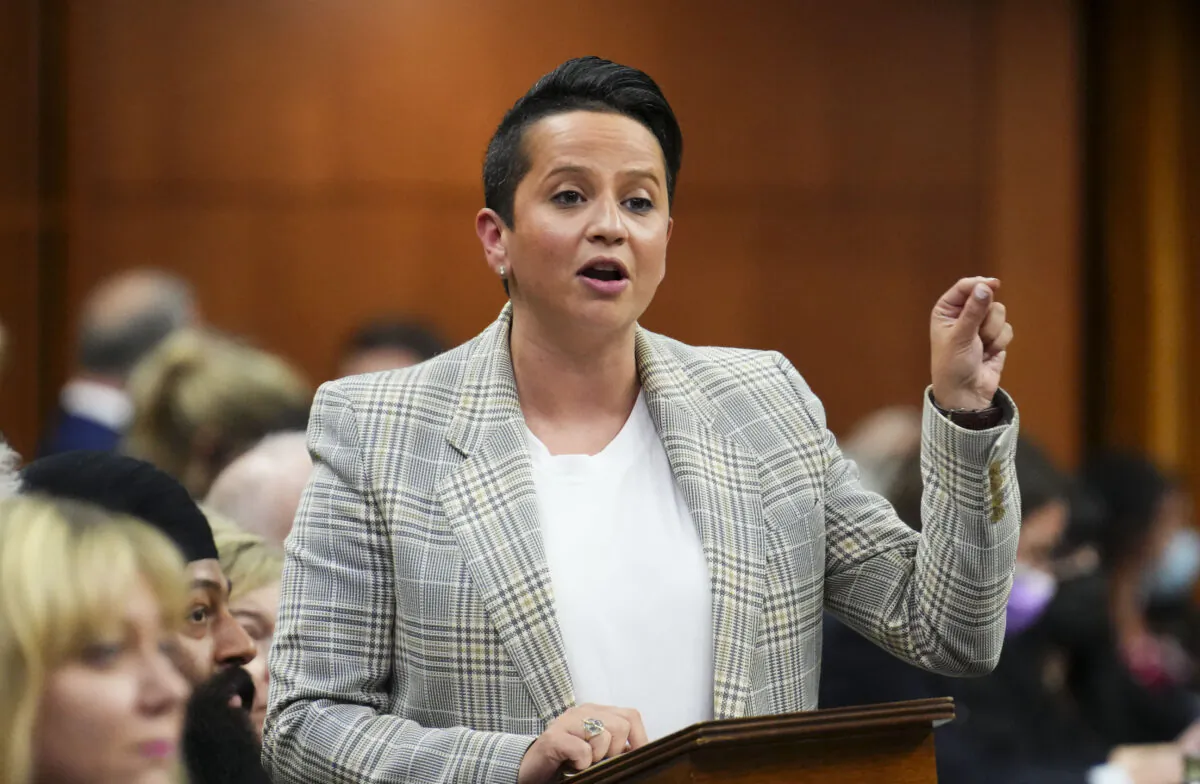 Conservative MP Melissa Lantsman speaks during question period in the House of Commons on Parliament Hill in Ottawa on May 19, 2022. (The Canadian Press/Sean Kilpatrick)