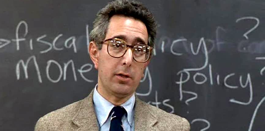teacher and chalkboard in Ferris Bueller's Day Off