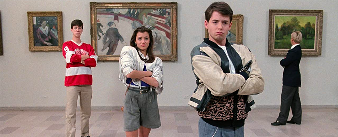 three kids in a museum in Ferris Bueller's Day Off