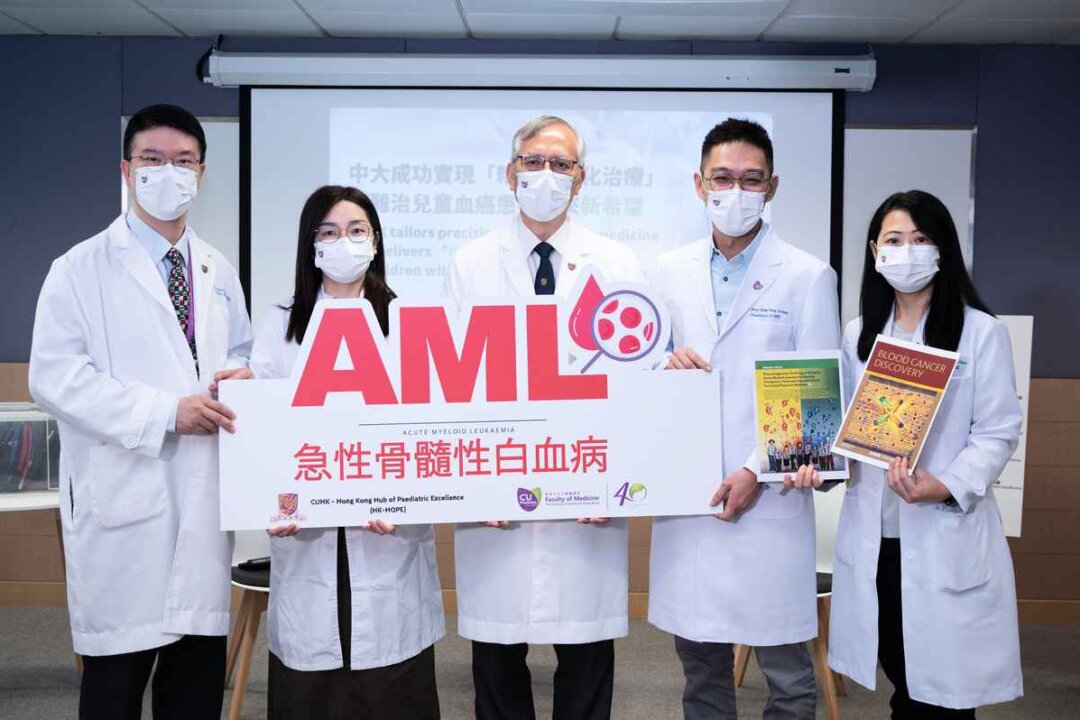 The Chinese University of Hong Kong’s (CUHK) Hong Kong Hub of Pediatric Excellence (HK-HOPE) has built a high-dimensional gene-drug-clinical dataset and developed an integrated drug and genomic test to tailor precision medicine for difficult-to-treat acute myeloid leukemia (AML) patients. (The Chinese University of Hong Kong)