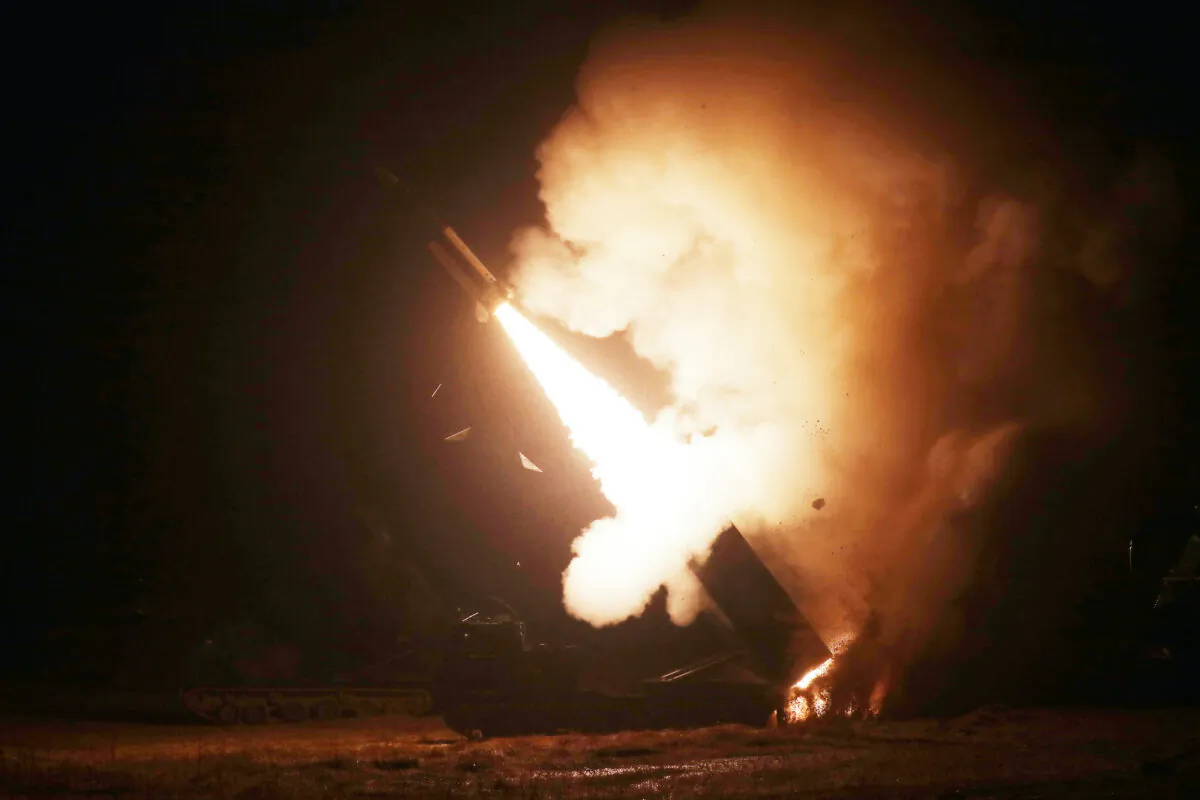 A surface-to-surface missile is fired into the sea off the east coast in this handout picture provided by the Defense Ministry, South Korea, on Oct. 5, 2022. (South Korean Defense Ministry/Handout via Reuters)