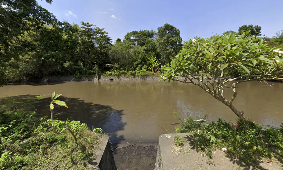 The Ayung River in Bali, Indonesia, in August 2022. (Google Maps/Screenshot via The Epoch Times)