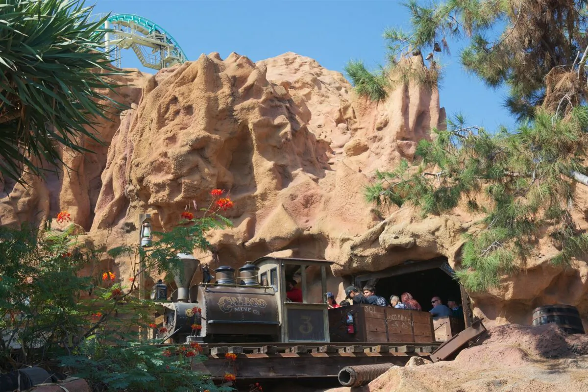 The Calico Mine Ride takes riders deep into the heart of a “working” mine. (Courtesy of Karen Gough)