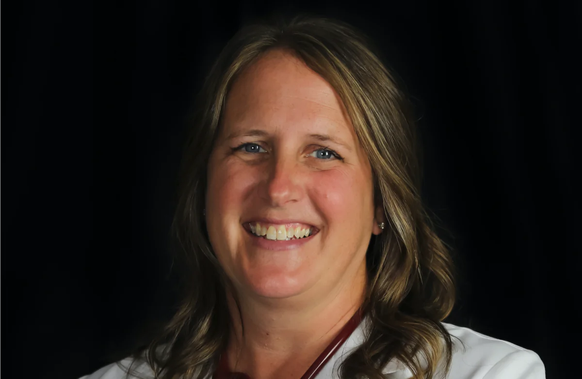 Valerie Kloosterman, 42, was fired from her health care job at a Michigan clinic in 2021  after she raised religious objections to transgender pronoun use and gender-altering medical procedures, photographed on Sept. 30, 2022. (Photo Courtesy of First Liberty Institute)