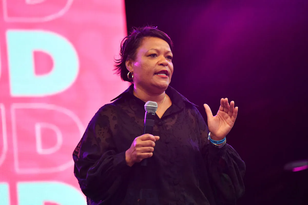 Mayor LaToya Cantrell speaks onstage at the Evening Concert Series during the 2021 ESSENCE Festival Of Culture presented by Coca-Cola at University of New Orleans in New Orleans, Louisiana, on June 26, 2021. (Paras Griffin/Getty Images)