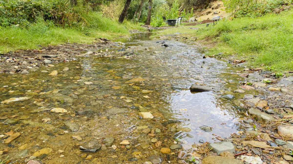 Woods Creek in Jamestown, Calif., on Sept. 19, 2022. (Ilene Eng/NTD)