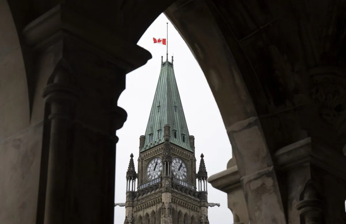 The Peace tower is seen on Parliament Hill, Sept. 20, 2022 in Ottawa. (The Canadian Press/Adrian Wyld)
