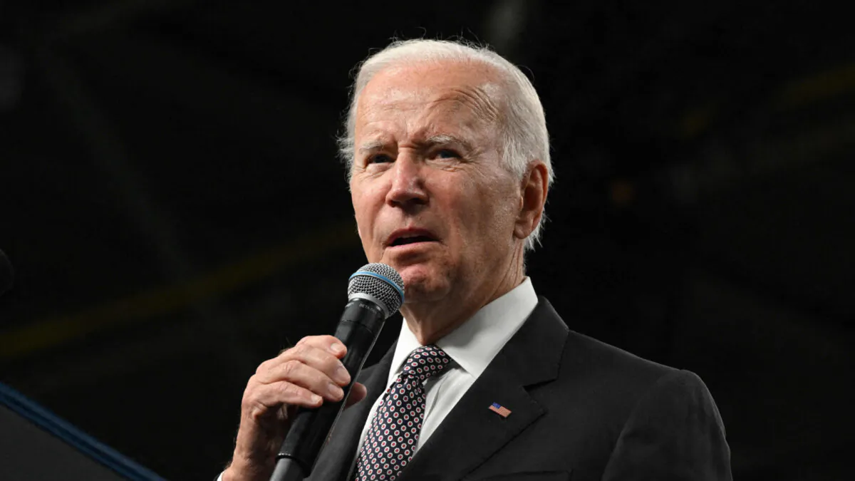 President Joe Biden delivers remarks at the IBM facility in Poughkeepsie, N.Y., on Oct. 6, 2022. (Mandel Ngan/AFP via Getty Images)