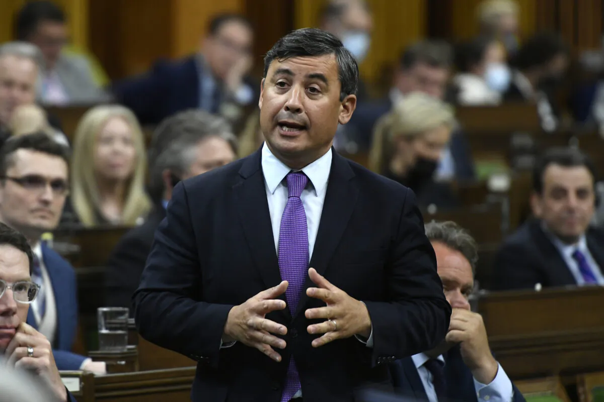 Conservative MP Michael Chong rises during Question Period in the House of Commons on Parliament Hill in Ottawa on June 13, 2022. (The Canadian Press/Justin Tang)