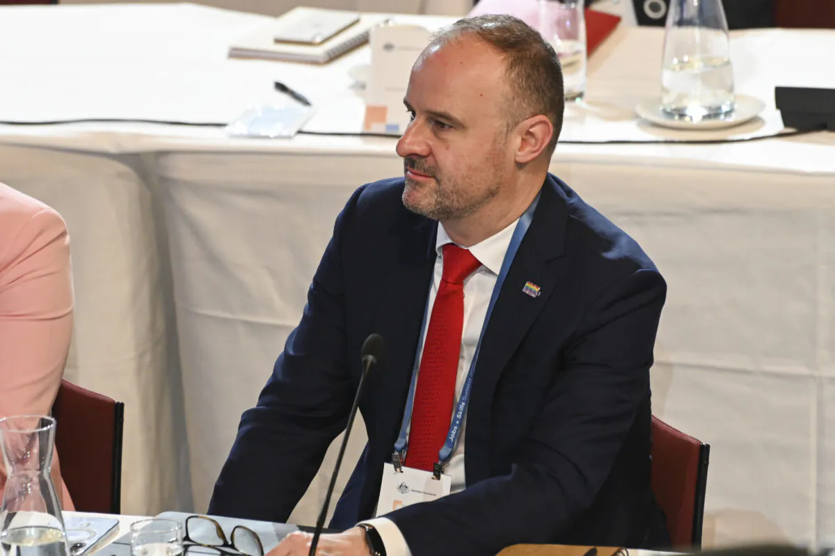 ACT chief minister Andrew Barr at the Jobs And Skills Summit in Canberra, Australia, on Sept. 1, 2022. (Martin Ollman/Getty Images)